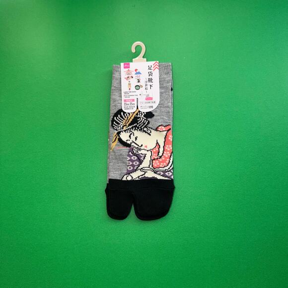 Tabi Gray Grey Socks Genmai Matcha Vintage Kimono Japan Baddie Maison Margiela - Picture 2 of 9